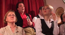 Cherry Orchard photo: actors sitting on a sofa